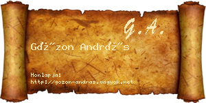 Gózon András névjegykártya