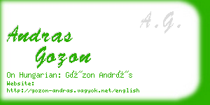 andras gozon business card